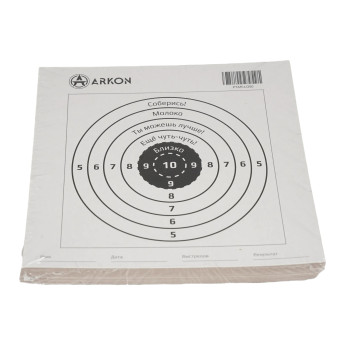 Мишень ARKON для пневматики с надписями (50 шт./уп.)